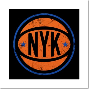 NYK Retro Ball - Black Posters and Art